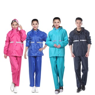 New Alitech ชุดกันฝน เสื้อกันฝน มีแถบสะท้อนแสง Waterproof Rain Suit