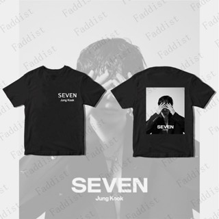 เสื้อยืดแขนสั้นลําลอง คอกลม ผ้าฝ้าย ลาย KPOP Bangtan Boys Jung Kook อัลบั้มใหม่ SEVEN 7 สําหรับผู้ชาย และผู้หญิง 2023