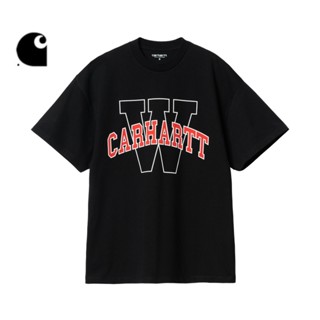 Carhartt เสื้อยืดแขนสั้น พิมพ์ลายโลโก้โมโนแกรม แฟชั่นฤดูใบไม้ผลิ และฤดูร้อน สําหรับเด็กผู้หญิง 31433K