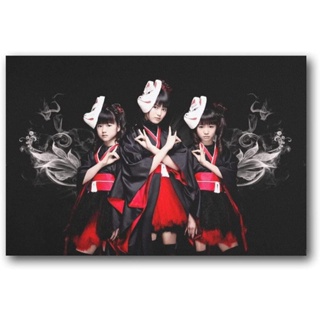 Babymetal Band โปสเตอร์ผ้าใบ ตกแต่งผนังบ้าน ห้องนอน ภาพพิมพ์ศิลปะ โปสเตอร์ X