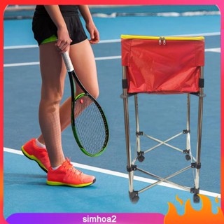 [Simhoa2] รถเข็นลูกเทนนิส พร้อมล้อเลื่อน ถอดออกได้ สําหรับซอฟท์บอล เบสบอล