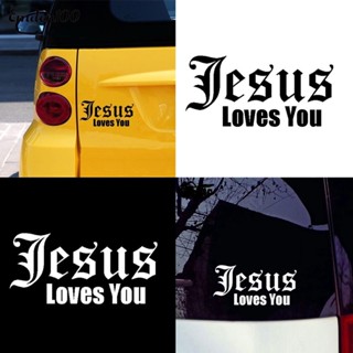 สติกเกอร์สะท้อนแสง ลายตัวอักษร Emden Jesus Love You สําหรับติดตกแต่งหน้าต่างรถยนต์