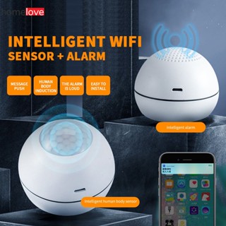 Wifi Human Body Motion Sensor+สัญญาณกันขโมย Full Time Remote Monitoring APP Push Notification Alarm Home Safety Protection System homelove