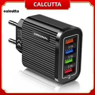 [calcutta] อะแดปเตอร์ชาร์จโทรศัพท์มือถือ 48W QC 30 4 พอร์ต USB ปลั๊ก EU US ชาร์จเร็ว