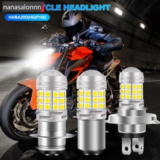 Nanasn| หลอดไฟตัดหมอก H4 BA20D H6 P15DLED 42SMD 12V สีขาว T4V8 สําหรับรถจักรยานยนต์