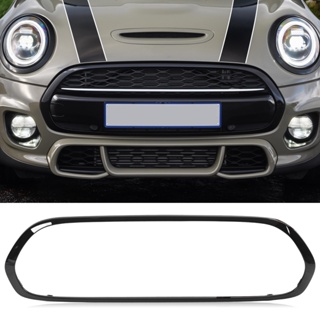 Docool Mo ฝาครอบกระจังหน้าสีดำเงาสำหรับ Mini F55 F56 F57 One Cooper S JCW 2014+