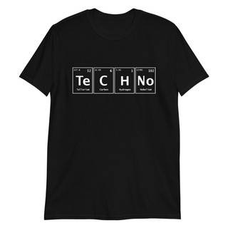 [100% Cotton]เสื้อยืด พิมพ์ลายสัญลักษณ์อิเล็กทรอนิกส์ Techno Dj Periodic แนวตลก สําหรับวิทยาศาสตร์ แฟชั่นแขนสั้นผ้าฝ้าย