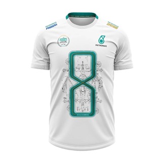 Petronas เสื้อกีฬาแขนสั้น ลายทีม 8th World Constructors Championship Acceler8 สีขาว