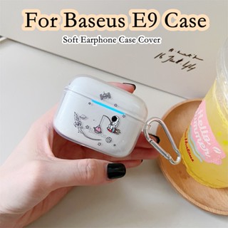 【Trend Front】เคสหูฟัง แบบนิ่ม ลายการ์ตูนมินิมอล สําหรับ Baseus E9 E9