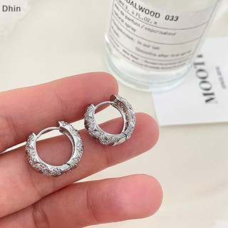 [Dhin] 1Pair Hoop Earring Irregularity Sparkling Zircon Earrings Light  Simple  Jewelry For Women Fashion Earring COD