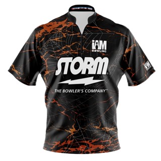 Storm DS เสื้อโปโล แขนสั้น พิมพ์ลายโบว์ลิ่ง 2072-ST 3D