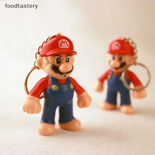 Fty พวงกุญแจ จี้รูปอนิเมะ Super Mario เรืองแสง ของขวัญคริสต์มาส สําหรับเด็ก