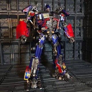 [Spot] Black Mamba KM01 film magnifying version alloy version LS03 Optimus Prime hand-made abdominal muscle column car deformation toy