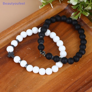 [Beautyoufeel] สร้อยข้อมือลูกปัดหินลาวาธรรมชาติ เครื่องประดับ สําหรับผู้หญิง ผู้ชาย เล่นโยคะ ทําสมาธิ