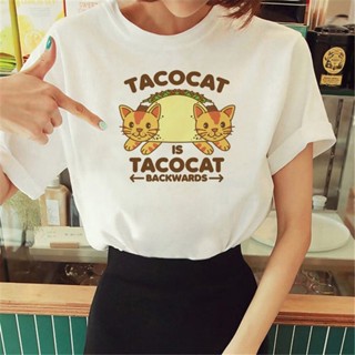 Taco เสื้อยืด ลายการ์ตูนมังงะ ตลก แฟชั่นฤดูร้อน สําหรับผู้หญิง y2k