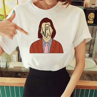 เสื้อยืด พิมพ์ลายการ์ตูน Wes Anderson สไตล์ญี่ปุ่น ยุค 2000 สําหรับผู้หญิง