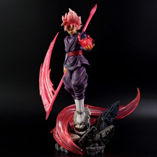 ฟิกเกอร์ อนิเมะดราก้อนบอล Super Saiyan Pink Black Goku Sickle Form Can Luminous Zamas