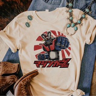 เสื้อยืด พิมพ์ลายมังงะตลก Mazinger z สไตล์สตรีท สําหรับผู้หญิง