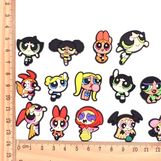 เครื่องประดับ จี้รูปการ์ตูนอนิเมะ Blossom Jibbitz Buttercup Crocs Jibbits Charm Powerpuff Girls Jibitz น่ารัก สําหรับตกแต่งรองเท้าเด็ก