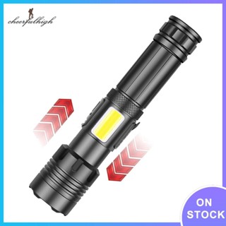 ✿Cheerfulhigh✿ ไฟฉาย XHP70 XHP160 1500LM 1800LM COB LED ชาร์จ USB สําหรับกลางแจ้ง ✿