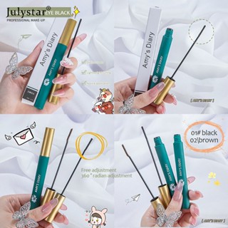 JULYSTAR Amy&amp;#39;s Diary 2 สีมาสคาร่าสีดำสีน้ำตาลต่อขนตากันน้ำติดทนนานง่ายต่อการทาพื้นผิวธรรมชาติความงามแต่งหน้าเครื่องสำอาง