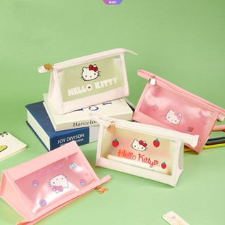 SANRIO กระเป๋าดินสอ PVC กันน้ํา ขนาดใหญ่ จุของได้เยอะ ลายการ์ตูนอนิเมะ Hello Kitty Series เหมาะกับการเดินทาง