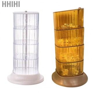 Hhihi 4 Tier Rotating Jewelry Storage Box  Hair Accessories Organizer Simplicity Transparency for