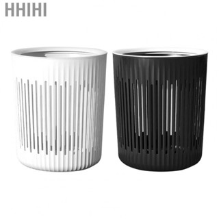 Hhihi Garbage Bin  Hollow Can High Grade Plastic Pressure Ring Increased Air Circulation Easy Clean for Living Room