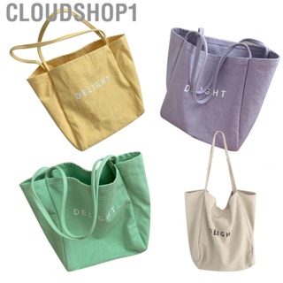 Cloudshop1 Canvas  Single Shoulder Stylish Letter Pattern Portable Carrying Bag for Home Office