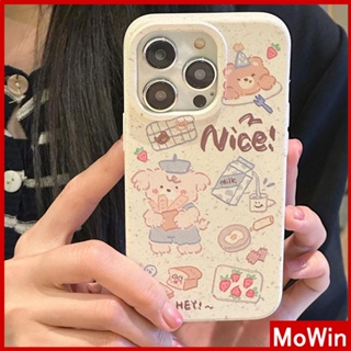 Mowin - เข้ากันได้สำหรับ เคสไอโฟน เคสไอโฟน11 เคส iphone 11 เคสโทรศัพท์เป็นมิตรกับสิ่งแวดล้อมเคสย่อยสลายได้นุ่มกันกระแทกป้องกันหมีน่ารักกินขนมปังเข้ากันได้กับ iPhone 13 Pro max 12 Pro Max 11 xr xs max 7 8Plus