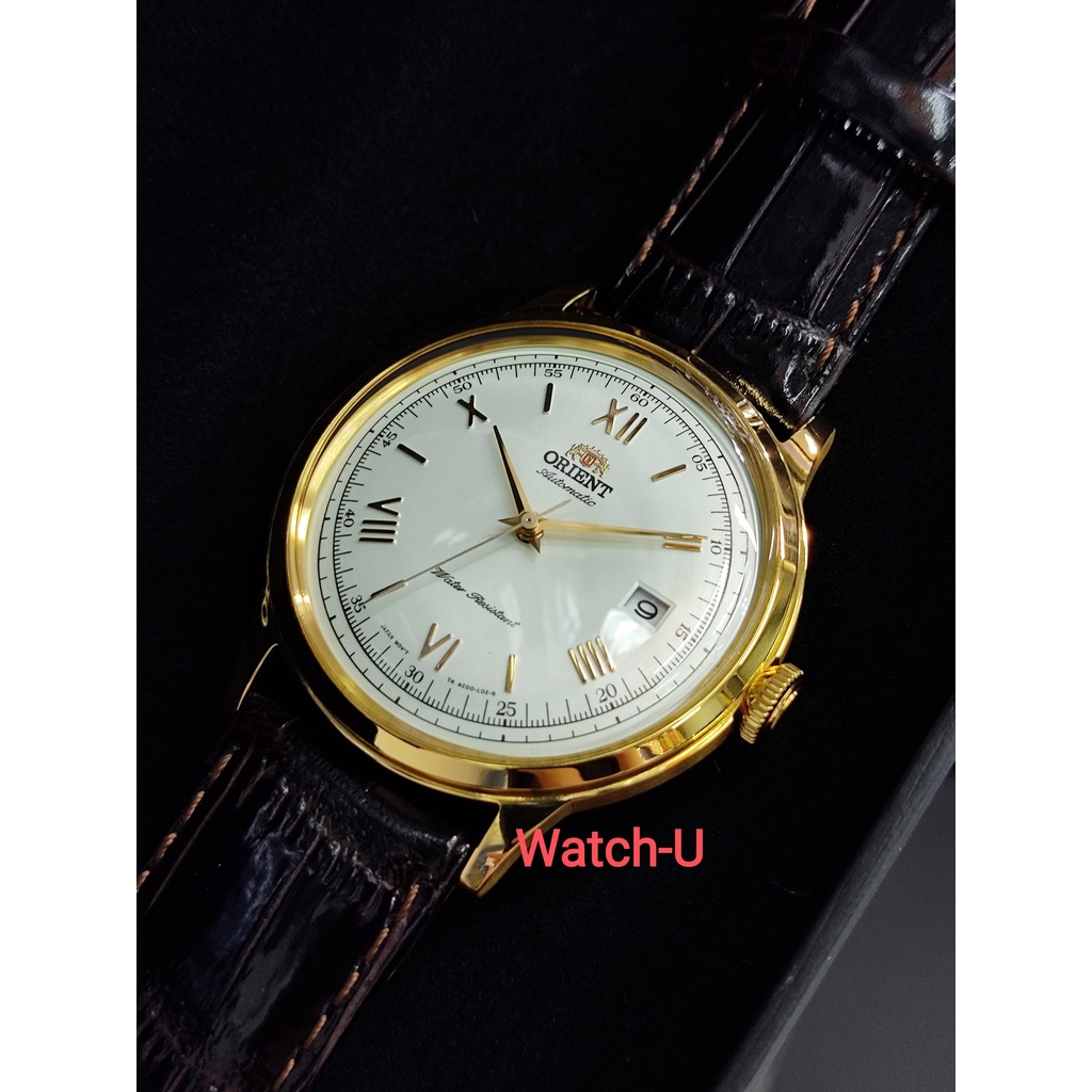 นาฬิกาข้อมือผู้ชาย Orient Automatic vintage Watch AC00007W ตัวเรือนสีทอง