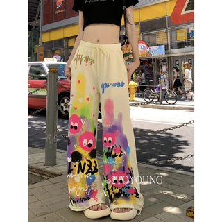 2TOYOUNG  กางเกงขายาว คาร์โก้ กางเกง เชือกอเมริกันคลาสิค Cargo pants 2023 NEW 071731 สวย fashion Unique Trendy A23L0QG 36Z230909