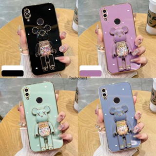 เคส Huawei Nova 3 3i เคส Huawei Nova 4 4E Cover Huawei P20 Lite เคส Huawei P20 Pro Case Huawei P30 Lite Case เคสโทรศัพท์มือถือ ซิลิโคนนิ่ม ลายการ์ตูนหมีน่ารัก พร้อมขาตั้ง สําหรับ