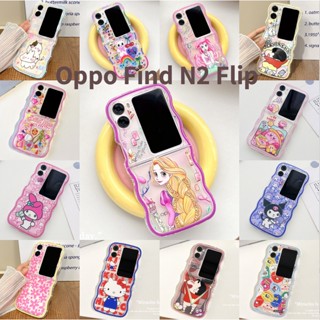 เคสโทรศัพท์มือถือ แบบนิ่ม ลายการ์ตูนนางเงือก และเมโลดี้ กันกระแทก สําหรับ Oppo Find N2 Flip 5G