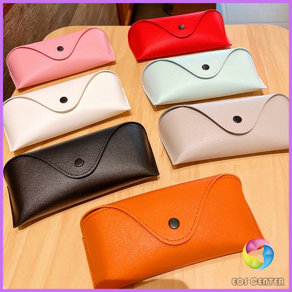 E.C.  ซองใส่แว่นตา ซองแว่น หนัง PVC สไตล์มินิมอล 4สี หน้าวี Glasses case - รูปที่ 5