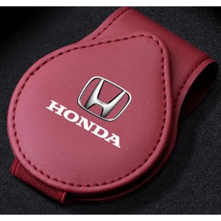 HONDA LOGO car sun visor card business card leather storage folder N-WGN SHUTTLE N-BOX BRIO AMAZE Fit City Civic type-r cr-v br-v ODYSSEY freed pilot n7x Accord interior modification storage glasses clip sunglasses flip holder