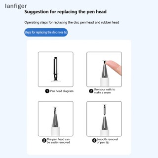 Lanf ปากกาสไตลัสแม่เหล็ก 2 In 1 แบบสองหัว สําหรับโทรศัพท์ Android หน้าจอสัมผัส แท็บเล็ต ปากกา EN