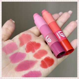 Herorange ลิปสติกผสมมินิสี่สี Matte Velvet Multi-color Crayon Lipstick Pen Set High Color Rendering Long Lasting Student Lip Makeup JOYFEEL