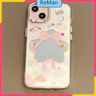 เคสโทรศัพท์มือถือนิ่ม ลายการ์ตูนดาวน่ารัก มีกระจก สําหรับ Apple Iphone 14 13promax 12 11 14Promax 14plus 13 12pro 12 11 pro max Xr Xs max 7 8 Plus 13 pro max 13 12 12pro 11promax