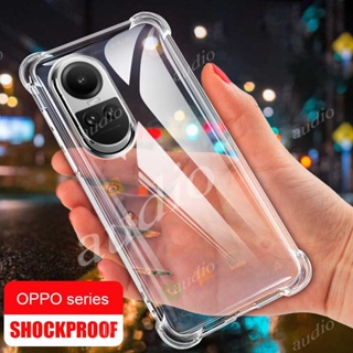 เคสโทรศัพท์ซิลิโคน TPU นิ่ม แบบใส กันกระแทกสี่มุม สําหรับ Oppo Reno 10 Pro Plus Reno10 Pro+ 5G Reno 10Pro + 10Pro+