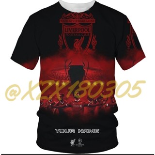 (ทั้งหมดในสต็อก Xzx180305) ใหม่ เสื้อยืด พิมพ์ลายฟุตบอล Liverpool FC 3D 08