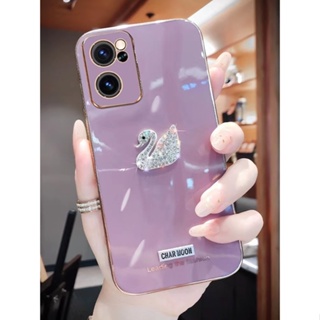 เคสโทรศัพท์ สําหรับ Realme 7 6 5 5i 5s 6i Pro C3 4G 5G มือถือแบบนิ่ม กันกระแทก ลายหงส์คริสตัล