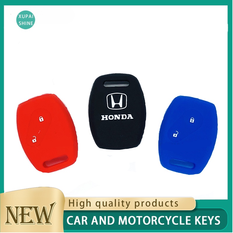 Xps ปลอกกุญแจซิลิโคน 2 ปุ่ม สําหรับ Honda Jazz Fit City civic FD Accord CR-V
