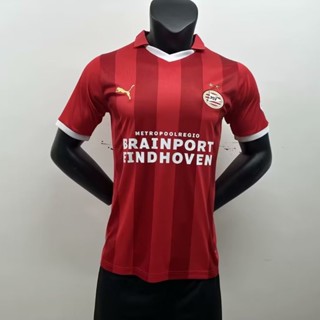 เสื้อกีฬาแขนสั้น ลายทีมชาติฟุตบอล Eindhoven Home and Away Jersey 23-24 แห้งเร็ว สําหรับผู้ชาย ไซซ์ S-XXL