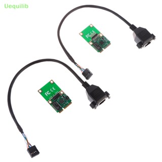 Uequilib อะแดปเตอร์การ์ดเครือข่าย Mini PCI-E 1000Mbps Gigabit Ethernet RJ45 LAN มีสายในตัว 1 ชุด