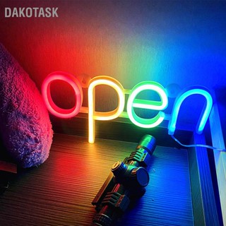 DAKOTASK LED Neon Open Sign ความสว่างสูง Waterproof Mini สำหรับธุรกิจกลางแจ้ง