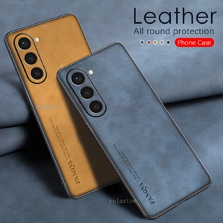 Samsung S23 FE 5G Luxury Leather Casing For Samsung Galaxy S23 S21 S20 FE S23FE S21FE S20FE 4G 5G Matte Textured Soft TPU Phone Case ShockProof Camera Lens Protection Back Cover