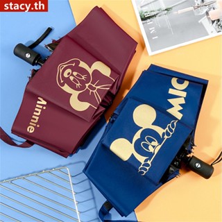 【ในการจัดส่ง】 ร่มอัตโนมัติ Anti-uv Waterproof Windproof Umbrella For Car Rain Outdoor Use Cartoon Umbrella Mickey Mouse Kumamon