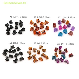 Goldensilver กิ๊บติดผมพลาสติก ขนาดเล็ก สีดํา 12 ชิ้น