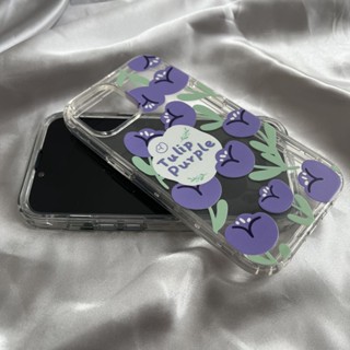 เคสโทรศัพท์มือถือหนา กันกระแทก ลายดอกทิวลิป สีม่วง 2 In 1 สําหรับ Huawei Y9S Y7A Y6P Nova 7i 8 9 SE Huawei Y6 Y6S Y9 Y7 Prime Y9 2019 P20 P30 P40 Lite Y9S